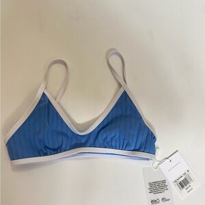 Etro Blue and White Bikini Top